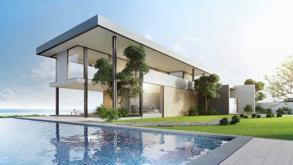 casa alto padrão com piscina